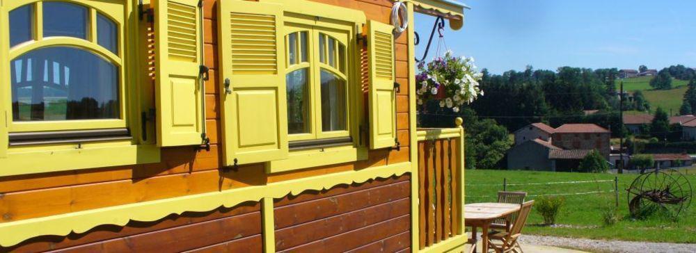 Les Roulottes De La Ferme Des Chanaux Saint-Julien-d'Ance ภายนอก รูปภาพ